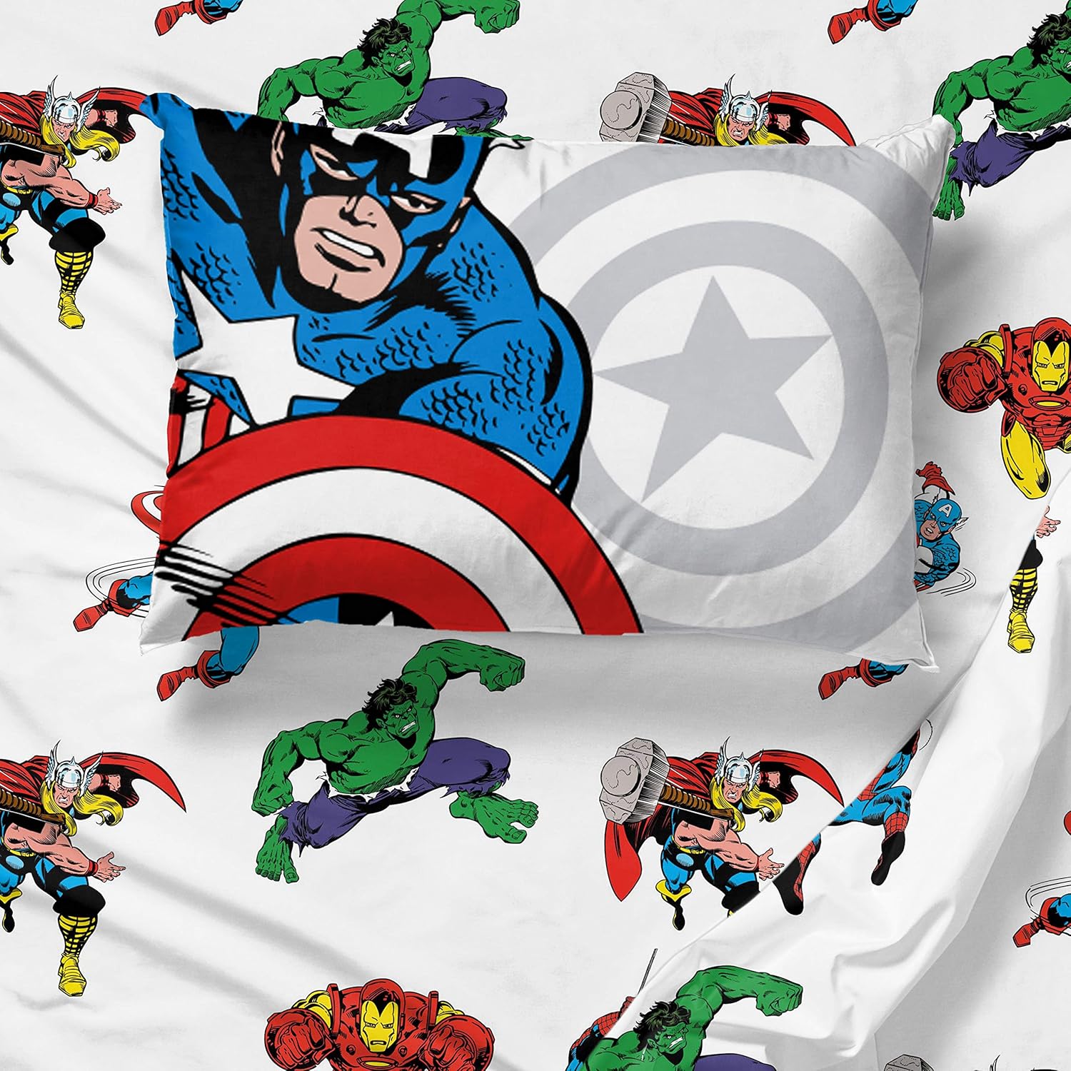 Jay Franco Marvel Avengers Twin Sheet Set - 3 Piece Super Soft and Cozy