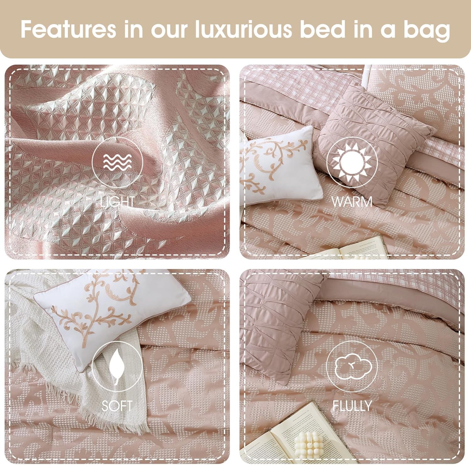 Stratford Park Blush Paisley Comforter Set King Size