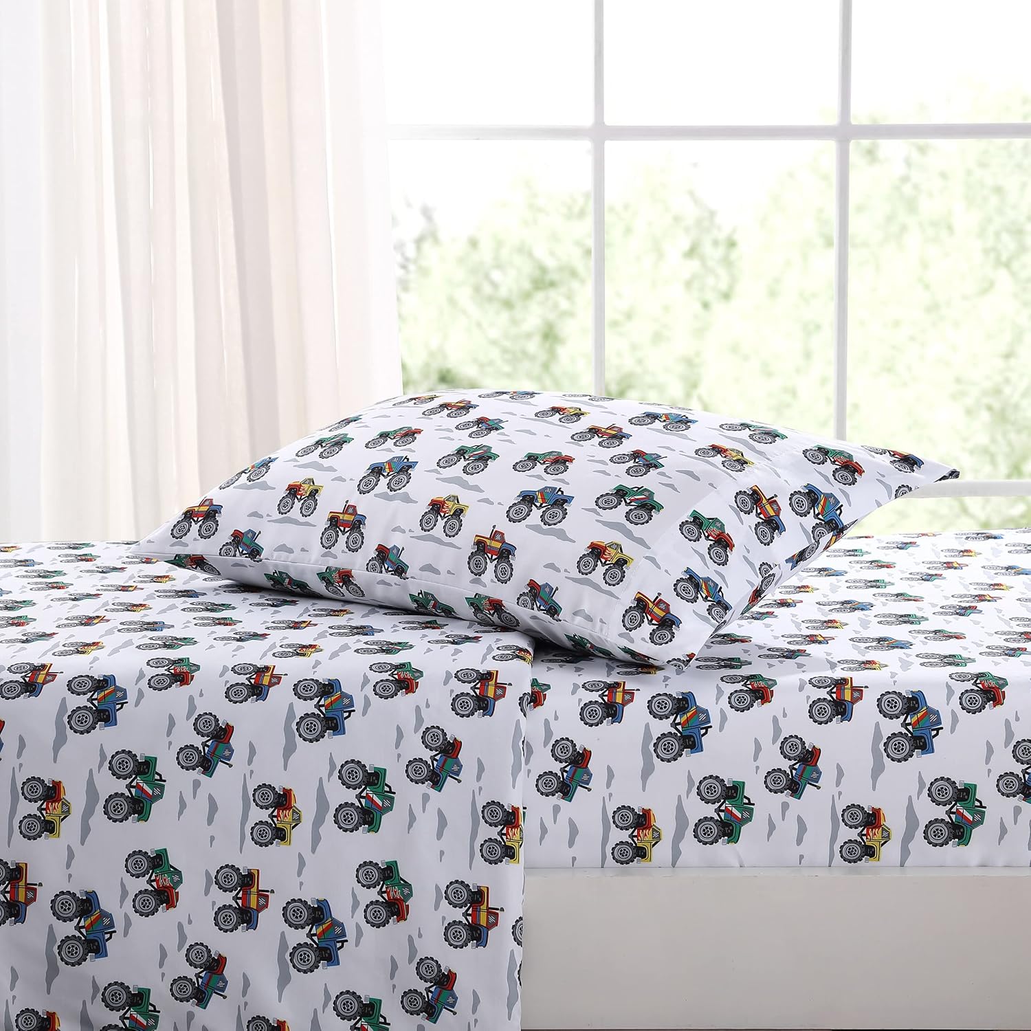 Poppy Fritz Twin Bed Set with Pillowcase Stain-Resistant and Oeko-Tex Certified