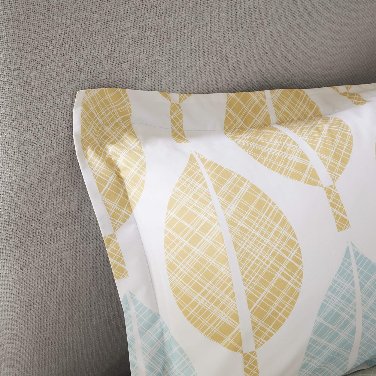 Madison Park Cozy Bed in a Bag Comforter Set Queen Leaf YellowAqua