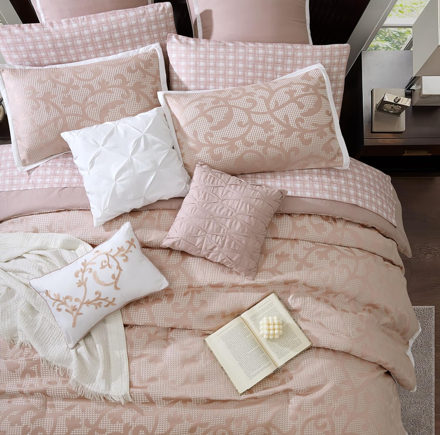 Stratford Park Blush Paisley Comforter Set King Size