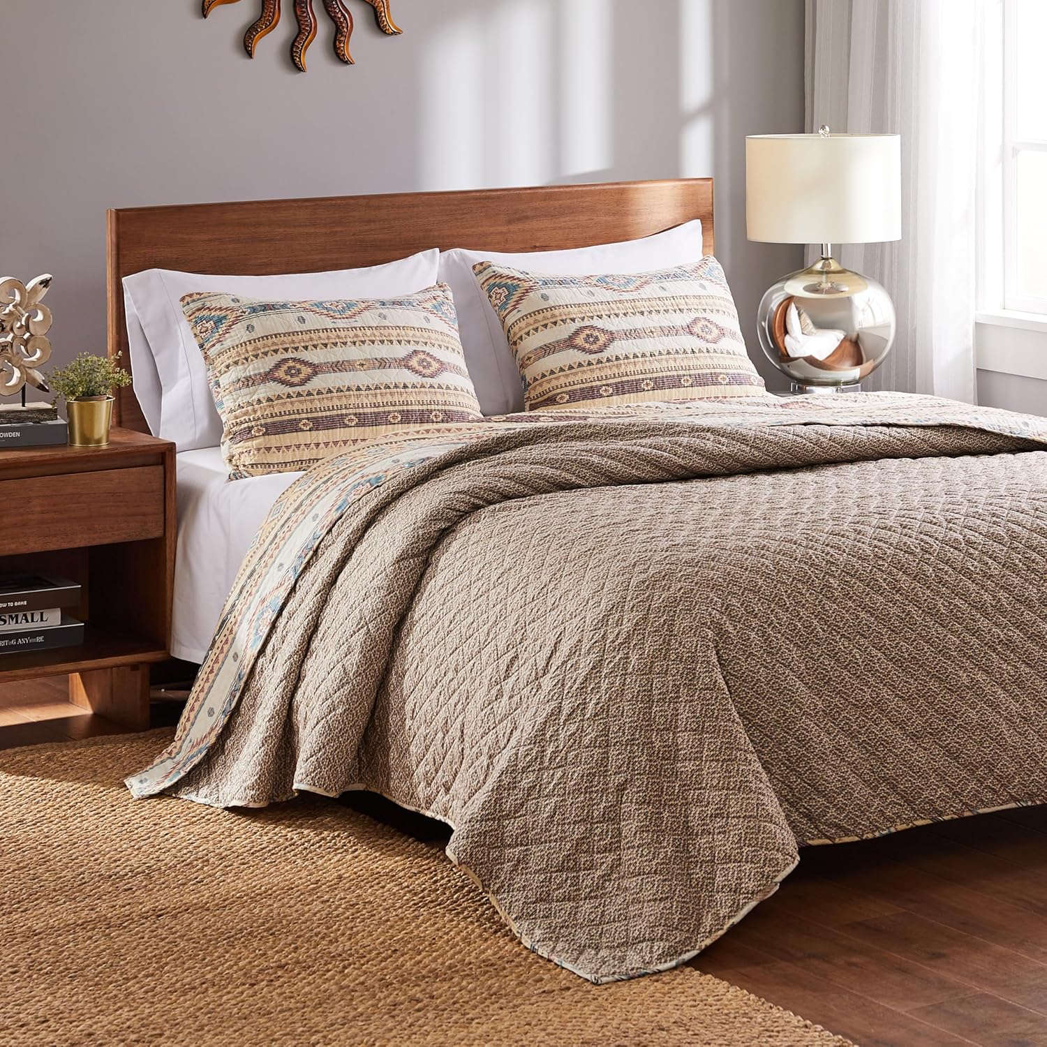 Phoenix Quilt Set 2-Piece Twin XL Tan