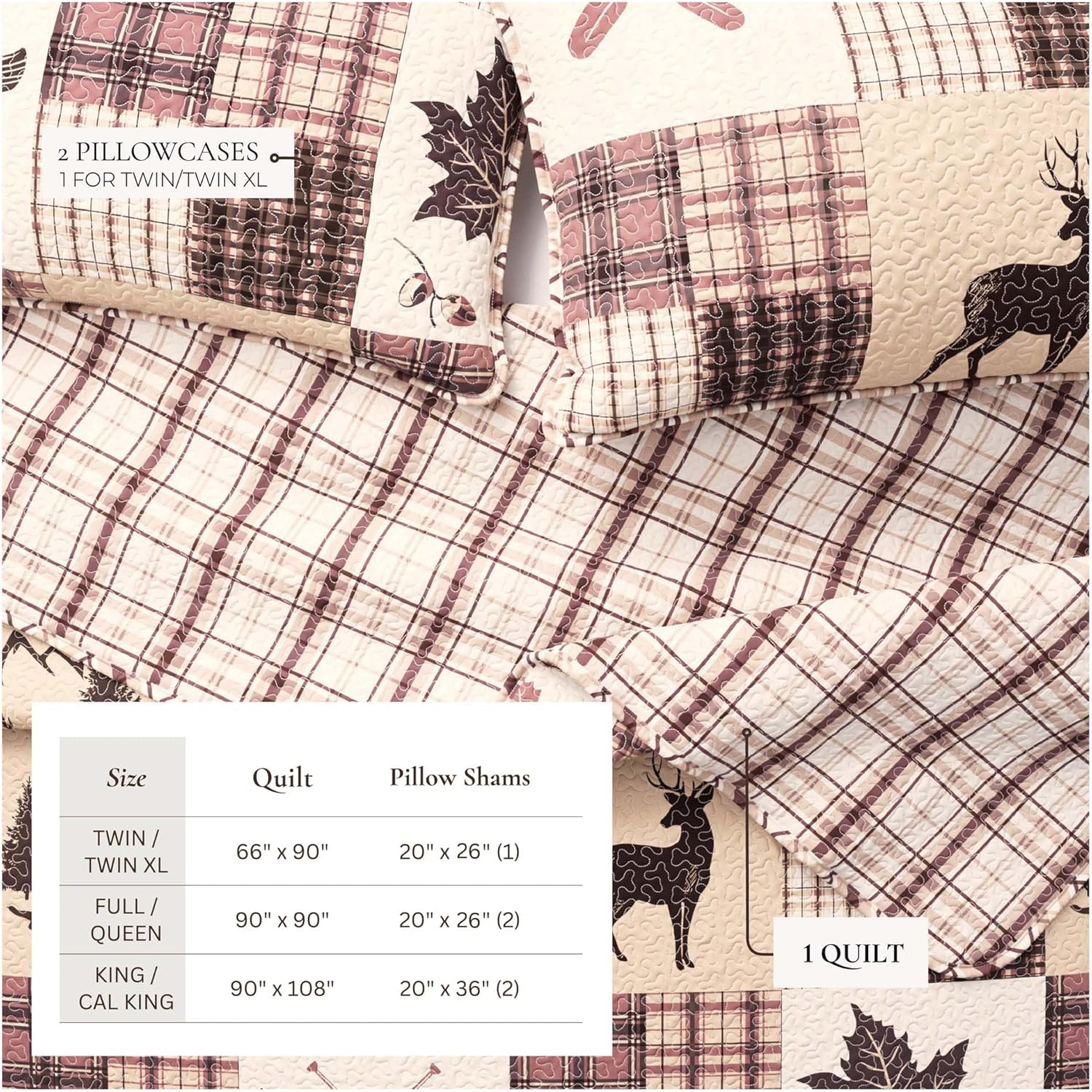Great Bay Home Redwood Quilt Set Twin Size