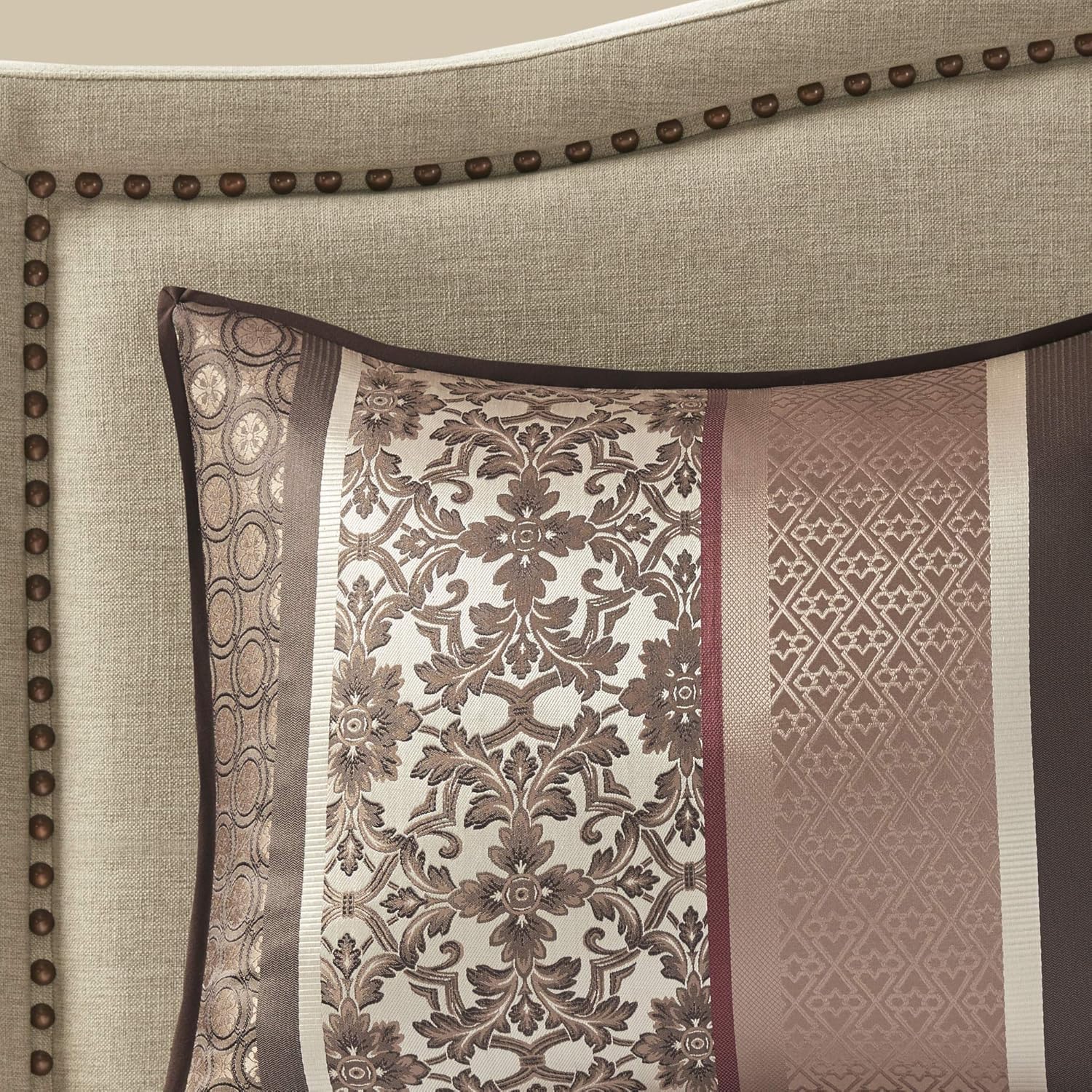 Madison Park Princeton 7-Piece Comforter Set - Red Queen