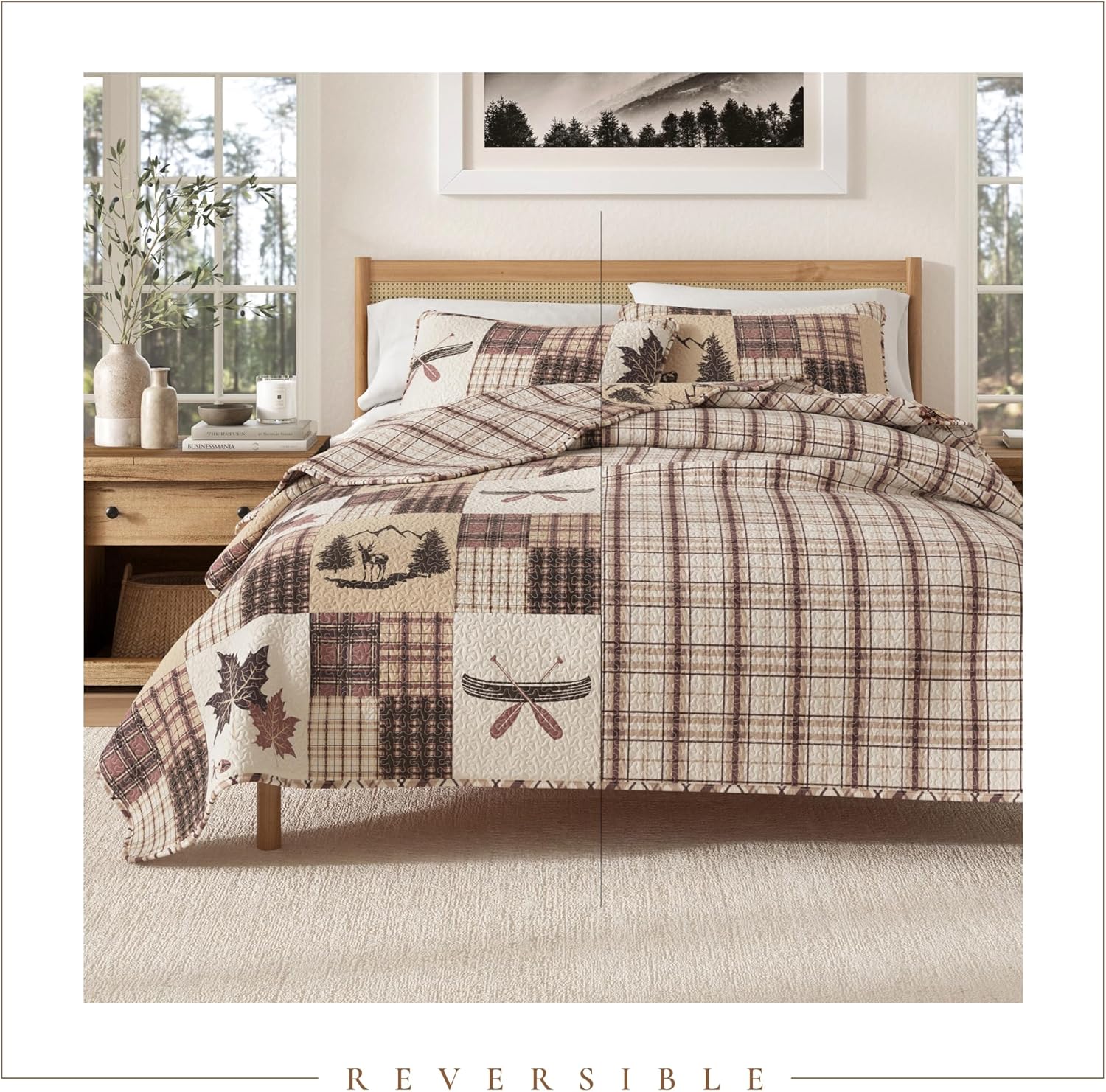 Great Bay Home Redwood Quilt Set Twin Size