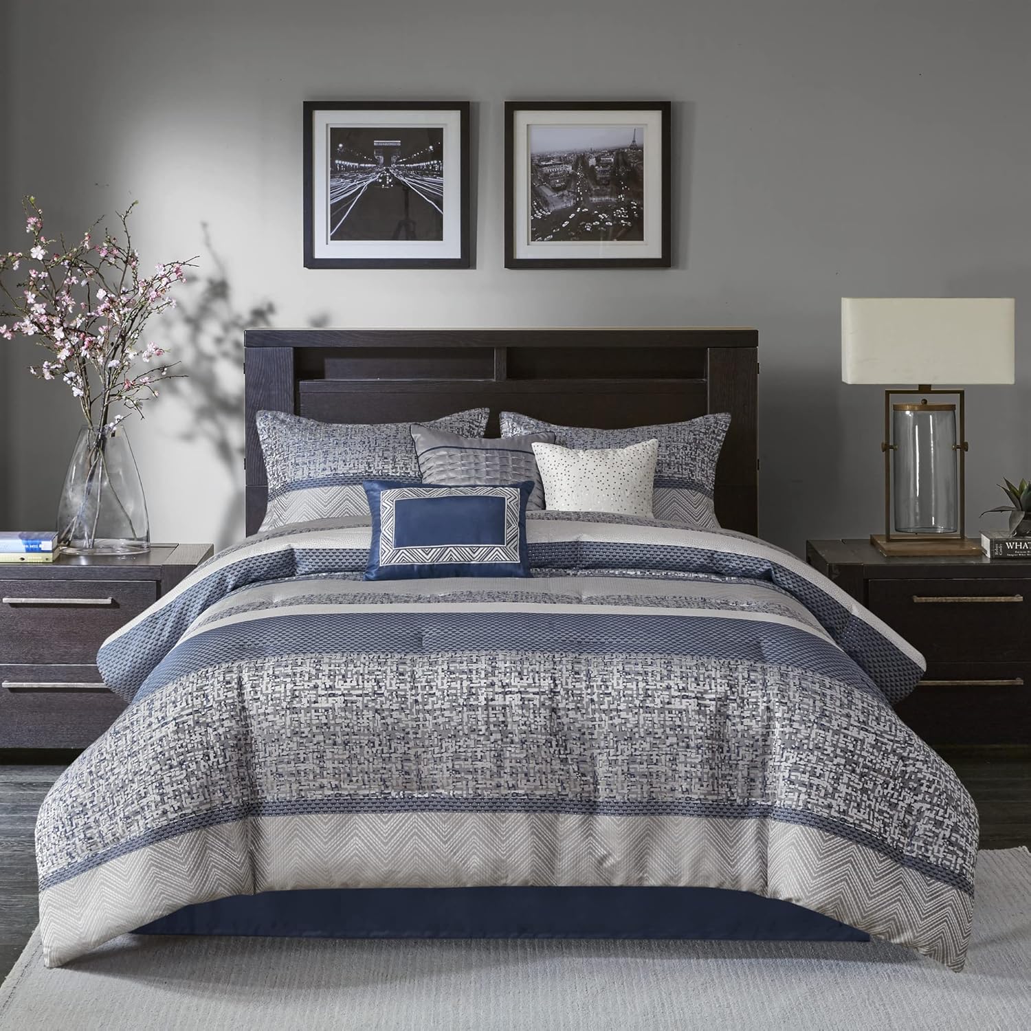 Madison Park Luxury Comforter Set with Decorative Pillows