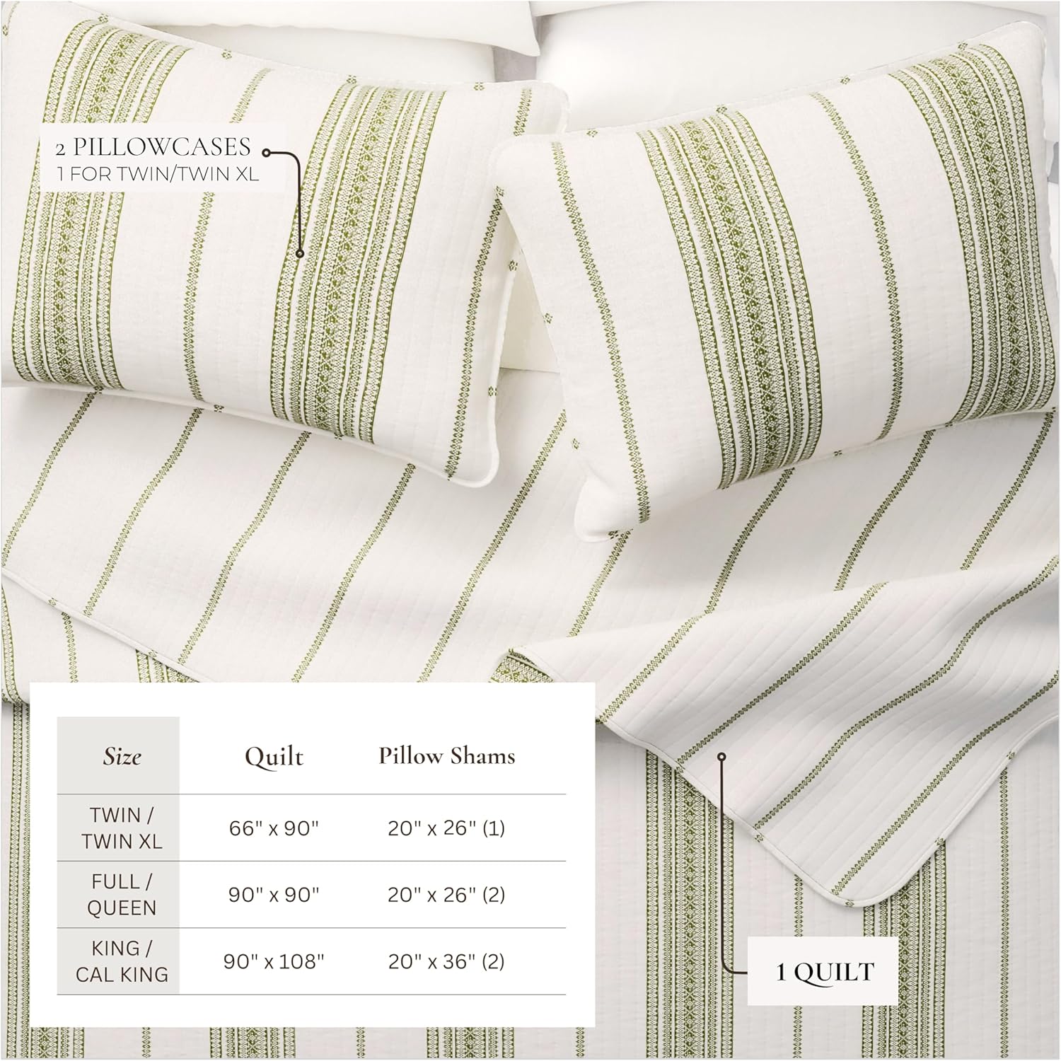 Great Bay Home TwinTwin XL Reversible Quilt Bedding Set