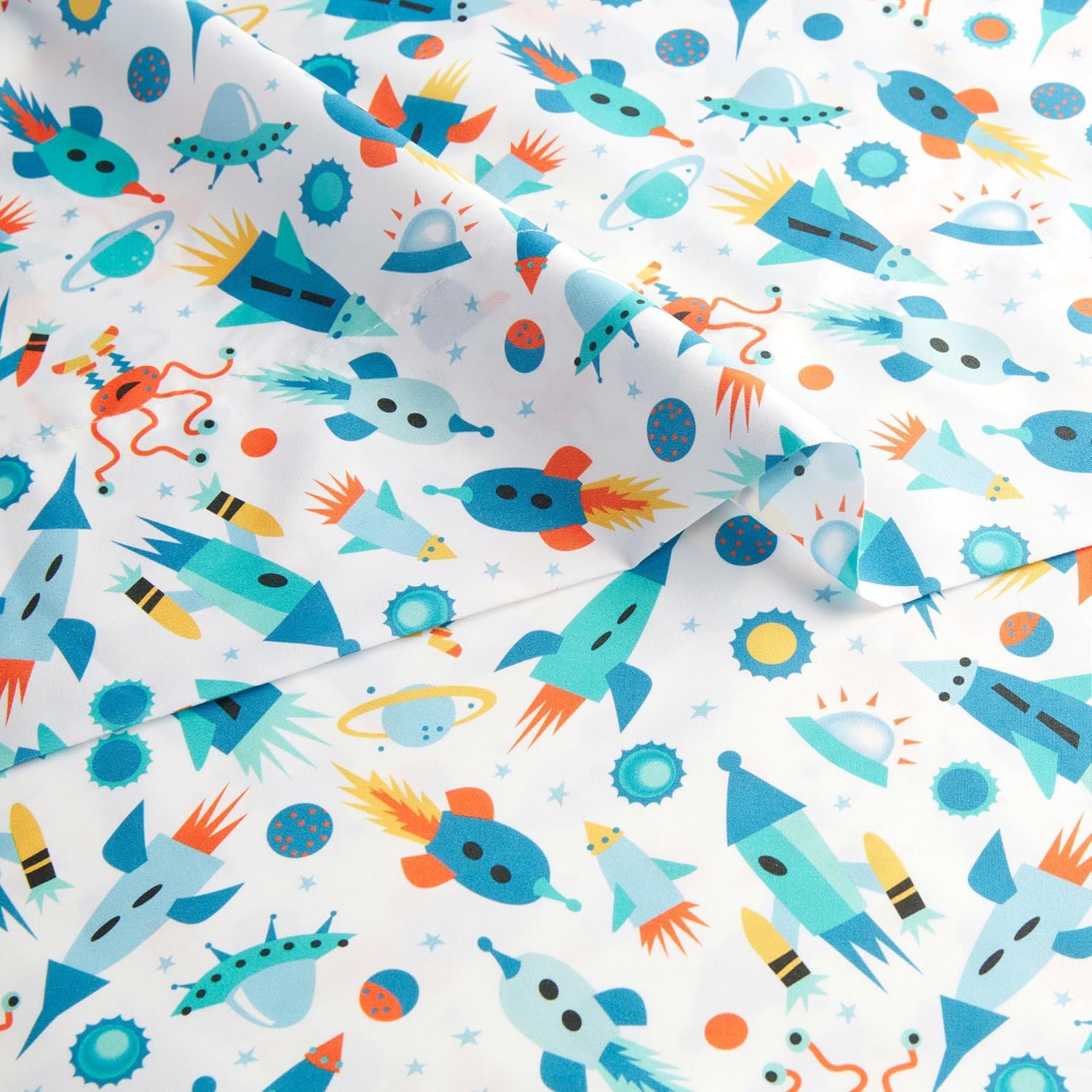 Amazon Basics Microfiber Kids Sheet Set Queen Cosmic Adventure