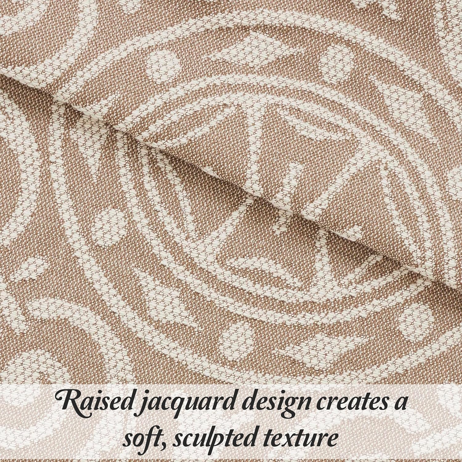 Superior Cotton Blend 3-Piece Bedspread Set Queen Taupe