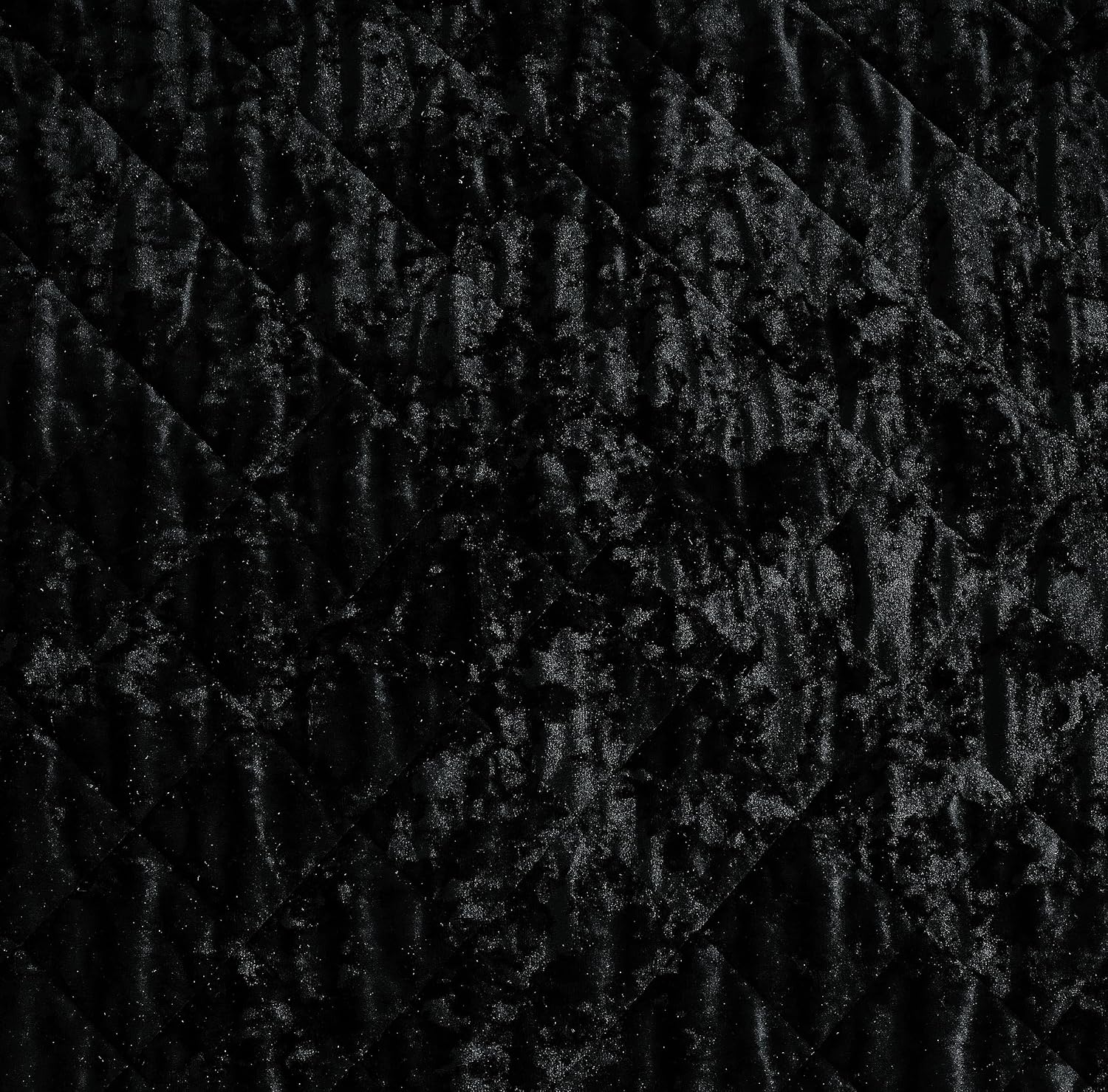 Chezmoi Lux Black Velvet Quilt King Set